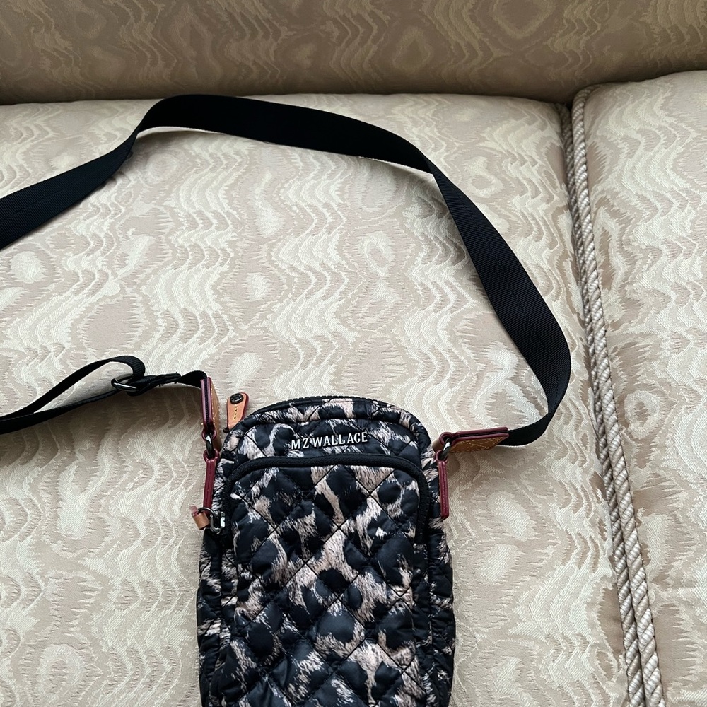 MZ Wallace Black and Cream Quilted mini cross body bad